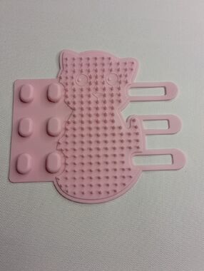 Pink Silicone Cat 😺 Toy Grooming Shedding Brush Scratch